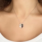 Çelik Kolye, Yonca Kolye, Paslanmaz Çelik Kadın Kolye KLY-352 thumbnail 2