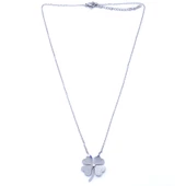 Çelik Kolye, Yonca Kolye, Paslanmaz Çelik Kadın Kolye KLY-352 thumbnail 3