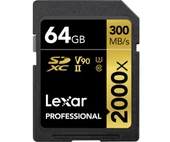 Lexar 64Gb 300Mb/s 2000x V90 U3 UHS-II SDHC 4K Hafıza Kartı - 1