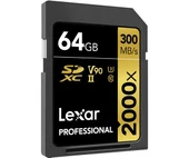 Lexar 64Gb 300Mb/s 2000x V90 U3 UHS-II SDHC 4K Hafıza Kartı - 2