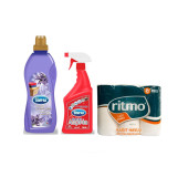 Ritmo 6'lı Kağıt Havlu+Simpak Yumuşatıcı 1500 Ml+Simpak Asprin 750 ml (3'lü Set) - 1