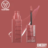 Maybelline New York Super Stay Vinyl Ink Uzun Süre Kalıcı Likit Parlak Ruj 35 Cheeky - 6
