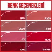 Maybelline New York Super Stay Vinyl Ink Uzun Süre Kalıcı Likit Parlak Ruj 35 Cheeky - 8