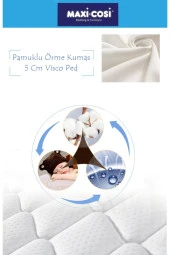 Maxi-Cosi 100x180 Cotton Ortopedik Yatak Şiltesi Visco Yatak Pedi thumbnail 2