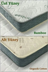 60X160 HEYNER ÇİFT YÖNLÜ BAMBOO VE ORGANİC COTTON YAYLI YATAK 60x160 ORTOPEDİK YAYLI YATAK thumbnail 2