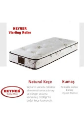 Vierling Reihe 90x190 Cm Ortopedik Yaylı Yatak Lüx Coffe Bamboo Yatak - 1