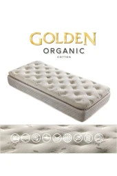 Golden 70x120 Ortopedik Yaylı Yatak Kuş Tüyü Pedli 70*120 Organic Cotton Bebek Yatağı thumbnail 2