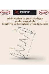 X-Fittbed 120x180 Cm Ortopedik Yaylı Yatak Ortopedik Lüx Su Yolu Cotton 120X180 Yaylı Yatak thumbnail 3