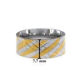 Çelik Alyans Yüzük Altın Kaplama Baklava Model YZK-380 thumbnail 3