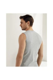 Erkek Likralı Bisiklet Yaka Sıfır Kol Atlet 6'lı Paket thumbnail 2