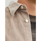 Jack&Jones Erkek Oversize Kadife Gömlek - Uzun Kol - Minimalist - 7