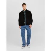 Jack&Jones Erkek Oversize Kadife Gömlek - Uzun Kol - Minimalist - 3