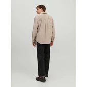 Jack&Jones Erkek Oversize Kadife Gömlek - Uzun Kol - Minimalist - 10