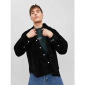Jack&Jones Erkek Oversize Kadife Gömlek - Uzun Kol - Minimalist - 11
