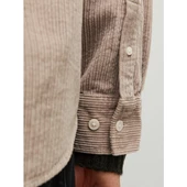 Jack&Jones Erkek Oversize Kadife Gömlek - Uzun Kol - Minimalist - 8