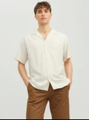 Jack&Jones Oversize Minimalist Kısa Kol Erkek Gömleği - 1
