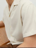 Jack&Jones Oversize Minimalist Kısa Kol Erkek Gömleği - 8