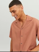 Jack&Jones Oversize Minimalist Kısa Kol Erkek Gömleği - 12