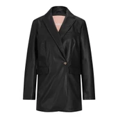 Jack&Jones JJXX Oversize Uzun Kol Deri Kadın Ceket - Minimalist Tarz - 8