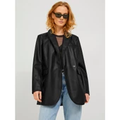 Jack&Jones JJXX Oversize Uzun Kol Deri Kadın Ceket - Minimalist Tarz - 2