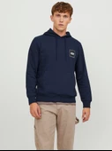 Jack&Jones Oversize Kapüşonlu Sweatshirt - Minimalist Tasarım - Erkek - 1