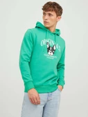 Jack&Jones Erkek Kapüşonlu Sweatshirt - Oversize & Rahat - 7