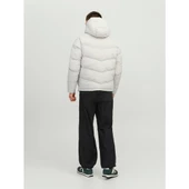 Jack&Jones Erkek Oversize Kapüşonlu Şişme Mont - Günlük Stil - 7