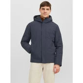 Jack&Jones Minimalist Kapüşonlu Erkek Mont - Regular Fit - Günlük Kullanım - 1
