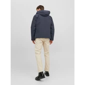 Jack&Jones Minimalist Kapüşonlu Erkek Mont - Regular Fit - Günlük Kullanım - 7