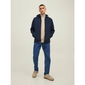 Jack&Jones Minimalist Kapüşonlu Erkek Mont - Günlük Stil - 7