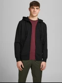 Jack&Jones Oversize Fermuarlı Kapüşonlu Erkek Sweatshirt - Günlük ve Spor - 4