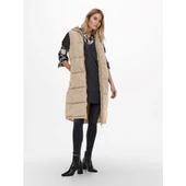 Only Kapüşonlu Midi Oversize Yelek - Günlük Şıklık - 2