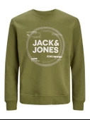 Jack&Jones Erkek Oversize Sweatshirt - Minimalist Tasarım - Günlük Kullanım - 8