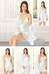 Kadın Çeyizlik Saten 6'lı Set thumbnail 1