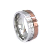 Çelik Yüzük Alyans Rose Detaylı YZK-396 - 1