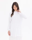 SCL Kadın Oversize Uzun Kol Midi Tunik - Minimalist Tasarım - 12