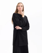 SCL Kadın Oversize Uzun Kol Midi Tunik - Minimalist Tasarım - 5