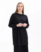 SCL Kadın Oversize Uzun Kol Midi Tunik - Minimalist Tasarım - 1