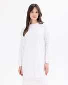 SCL Kadın Oversize Uzun Kol Midi Tunik - Minimalist Tasarım - 3