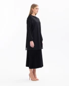 SCL Kadın Oversize Uzun Kol Midi Tunik - Minimalist Tasarım - 7
