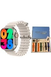 Smart Watch WS-X9 Ultra 49mm Akıllı Saat 7 Kordon 1 Koruma Gümüş Arama-Cevaplama Tüm Bildirimler - 1