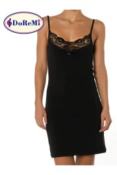 Ayarlanabilir Askılı Dantel Detaylı Penye Gecelik Yeni Sezon thumbnail 4