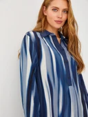 Faik Sönmez Midi Boy Gömlek Yaka Şifon Elbise - Günlük ve Şık - 9