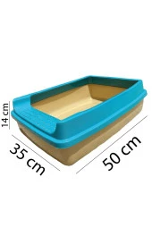 Elekli Açık Kedi Tuvaleti 50x35x14, Kedi Tuvaleti thumbnail 2