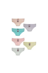 6'lı Baskılı Pamuklu Kız Çocuk Külot thumbnail 3
