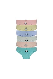 6'lı Baskılı Pamuklu Kız Çocuk Külot thumbnail 1