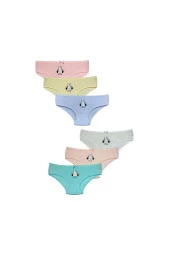 6'lı Baskılı Pamuklu Kız Çocuk Külot thumbnail 2