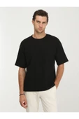 Kip Oversize Kısa Kol Yuvarlak Yaka Minimalist Erkek T-Shirt TSH-1348 - Günlük Kullanım - 11