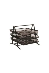 Perfore Evrak Rafı Metal 3 Katlı Siyah (460G) - 1