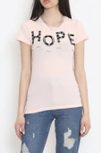 Işıltılı Püsküllü Tişört Pudra - 1001.1367. - 1